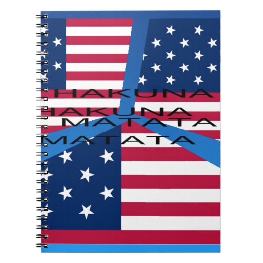 Amerikaanse vlag met Hakuna Matata: Patriottisch o Notitieboek (Voorkant)