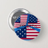 Amerikaanse vlag met Hakuna Matata: Patriottisch o Ronde Button 5,7 Cm (Voorkant /achterkant)
