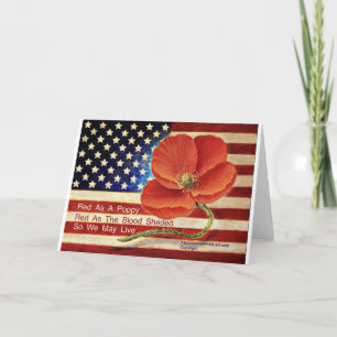 Amerikaanse vlag met inspirerend quote kaart