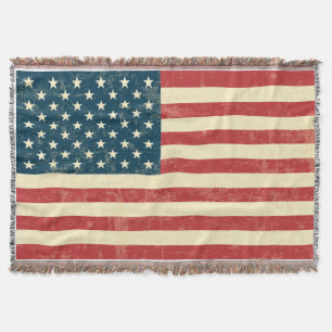 Amerikaanse vlag met kop deken