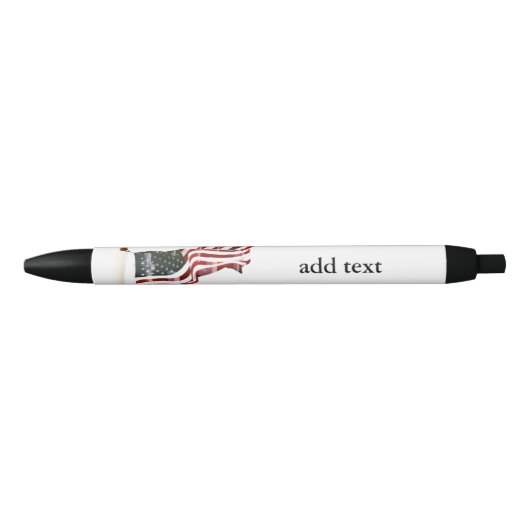 Amerikaanse vlag met kruisingen blauwe inkt pen (Voorkant)
