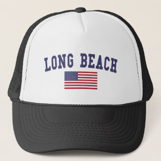 Amerikaanse vlag met lange band trucker pet