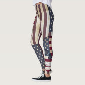 Amerikaanse vlag met Leggings van Skulls Rustige (Links)