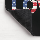 Amerikaanse vlag met liefdestekst muismat (Hoek)