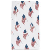  Amerikaanse vlag met patriottische vlag in de win Klein Cadeauzakje (Achterkant)