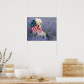Amerikaanse vlag met Pet Poster (Keuken)