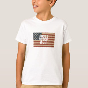 Amerikaanse vlag met Posse Comitatus Act T-shirt