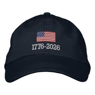 Amerikaanse vlag met ruimte om tekst toe te voegen geborduurde pet