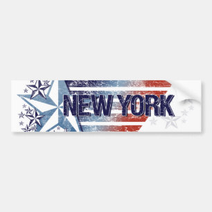 Amerikaanse vlag met Star - New York Bumpersticker