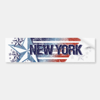  Amerikaanse vlag met Star - New York Bumpersticker