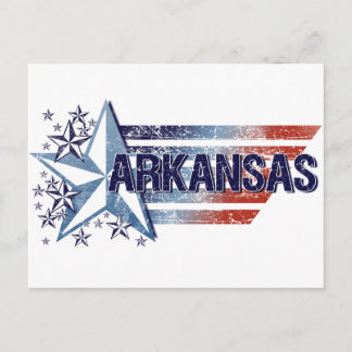  Amerikaanse vlag met ster - Arkansas Briefkaart