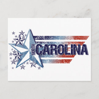  Amerikaanse vlag met ster - North Carolina Briefkaart