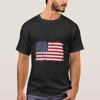 Amerikaanse vlag met sterren en strepen stijl t-shirt