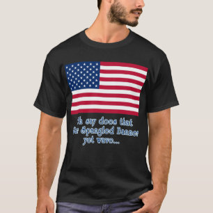 Amerikaanse vlag met stervormige bannerprijsopgave t-shirt