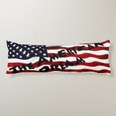 Amerikaanse vlag met tekst lichaamskussen (Voorkant)