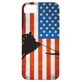 Amerikaanse vlag met veteranen Silhouettes iPhone 11 Hoesje