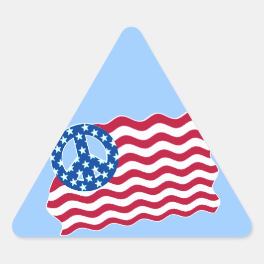 Amerikaanse vlag met vredessymbool Stickers (Voorkant)
