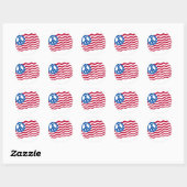 Amerikaanse vlag met vredessymbool Stickers (Vel)