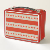 Amerikaanse vlag Metal Lunch Box (Achterkant)