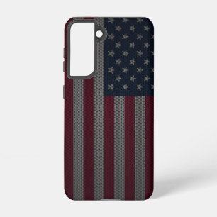 Amerikaanse vlag metalen gaas samsung galaxy hoesje