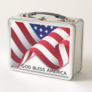 Amerikaanse Vlag Metalen Lunchbox