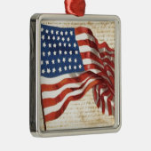 Amerikaanse vlag Metalen Ornament (Rechts)