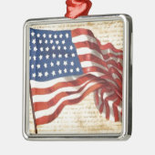 Amerikaanse vlag Metalen Ornament (Links)