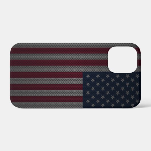 Amerikaanse vlag Metallic Mesh Case-Mate iPhone Case (Achterkant (horizontaal))