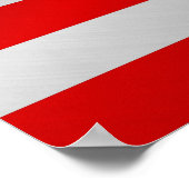 Amerikaanse vlag Metallic Metal Poster (Hoek)