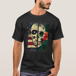 Amerikaanse vlag Mexicaanse Mexicaanse vlag T-shirt