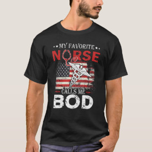 Amerikaanse vlag Mijn favoriete verpleegster noemt T-shirt