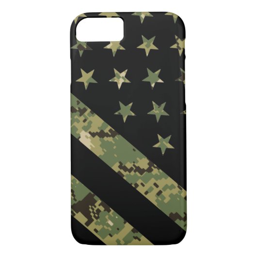 Amerikaanse vlag militaire digitale camouflage Case-Mate iPhone case (Achterkant)