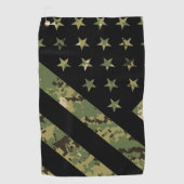 Amerikaanse vlag militaire digitale camouflage golfhanddoek (Voorkant)