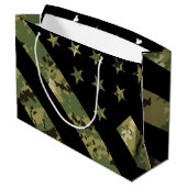 Amerikaanse vlag militaire digitale camouflage groot cadeauzakje (Achterkant Gekanteld)