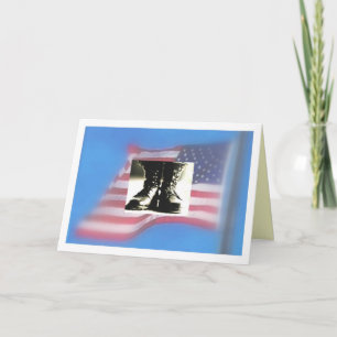 Amerikaanse vlag, militaire gevechtsschoenen kaart