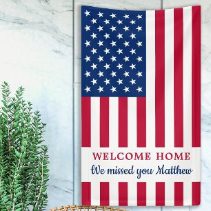 Amerikaanse vlag militaire Soldaat Welkomstpartij Spandoek