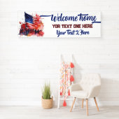 Amerikaanse vlag militaire welkom thuis spandoeken (Insitu)