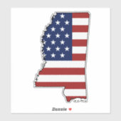 Amerikaanse vlag Mississippi Sticker (Vel)