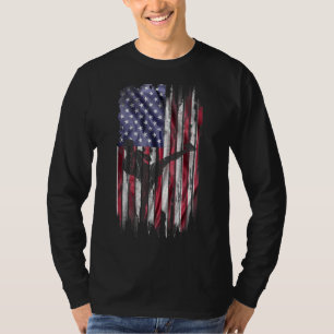 Amerikaanse vlag Mma Kickboxing Fighter S T-shirt