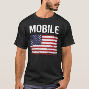 Amerikaanse Vlag Mobiel T-shirt