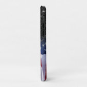 Amerikaanse vlag Modern Black Galaxy Glitter Veren Case-Mate iPhone Case (Achterkant/links)
