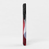 Amerikaanse vlag Modern Black Galaxy Glitter Veren Case-Mate iPhone Case (Achterkant/rechts)