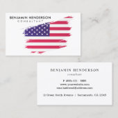 Amerikaanse vlag Modern consultant Visitekaartje (Voorkant / Achterkant)