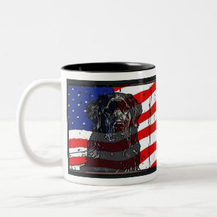 Amerikaanse vlag Mok met werkhond