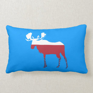 Amerikaanse vlag Moose Pillow Kussen