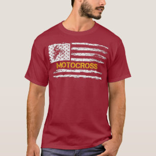  Amerikaanse vlag: Motocross Dirt Bike T-shirt