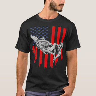 Amerikaanse vlag Motocross T-shirt