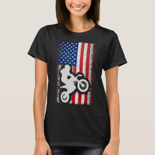 Amerikaanse vlag Motorcross Dirt Bike Gift T-shirt