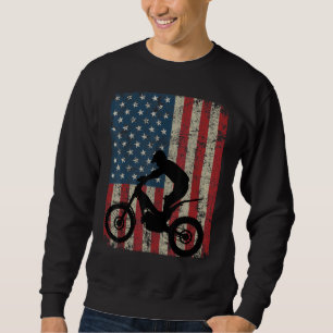 Amerikaanse vlag motorcross motorfiets 4e van Trui