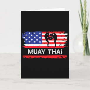 Amerikaanse Vlag Muay Thai Cadeau Thailand Vechtku Kaart